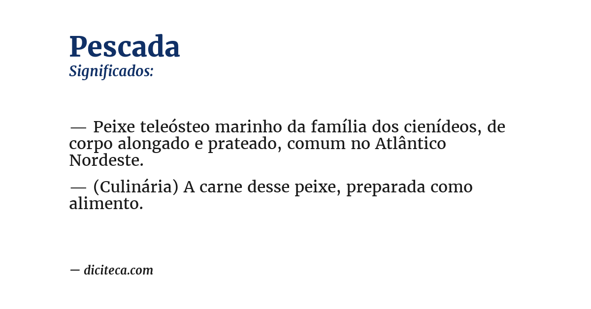 Significado de pescada