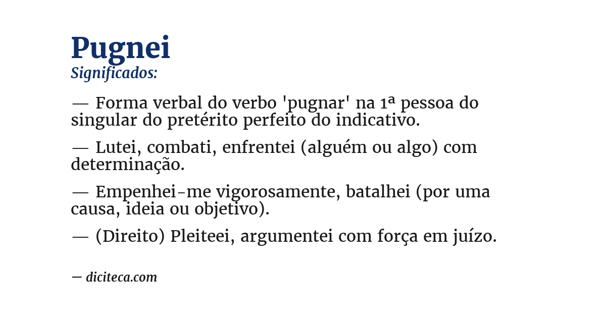 Significado de pugnei
