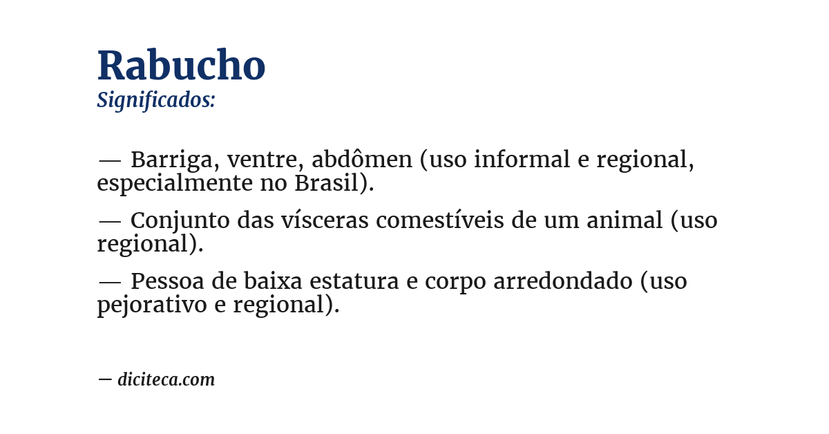 Significado de rabucho