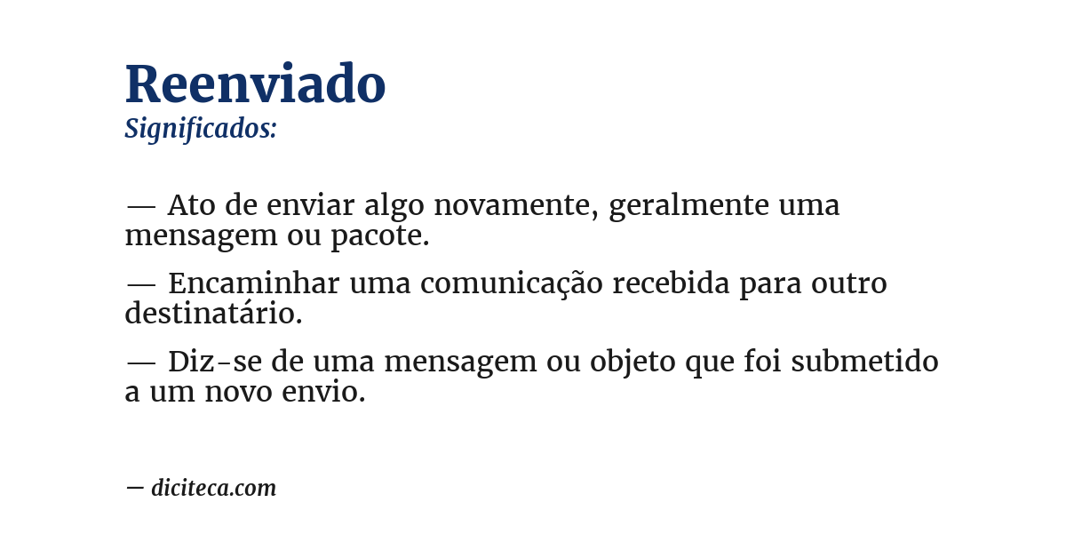 Significado de reenviado