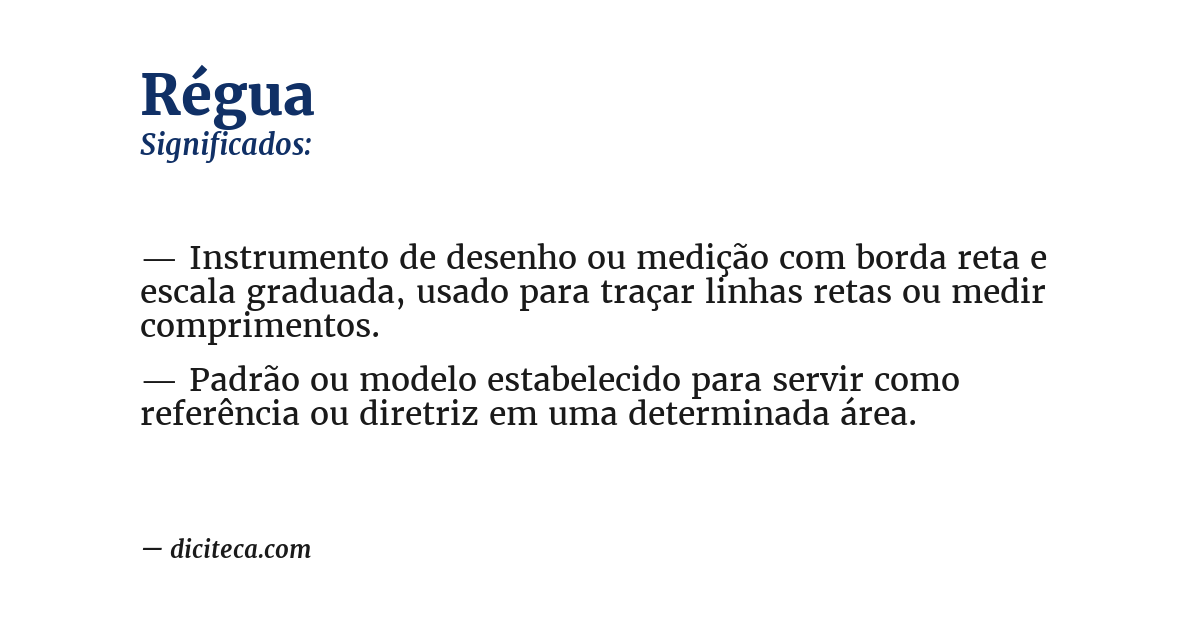 Significado de régua