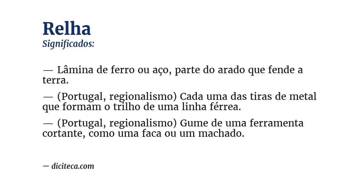 Significado de relha