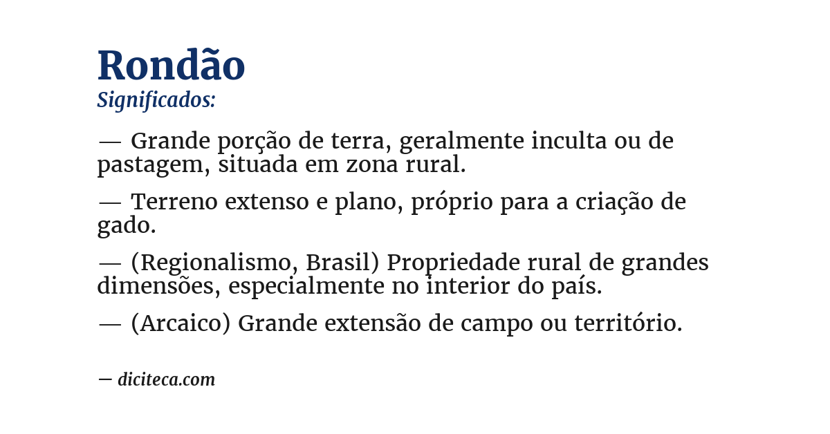 Significado de rondão
