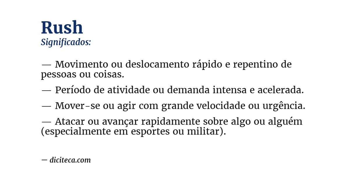 Significado de rush