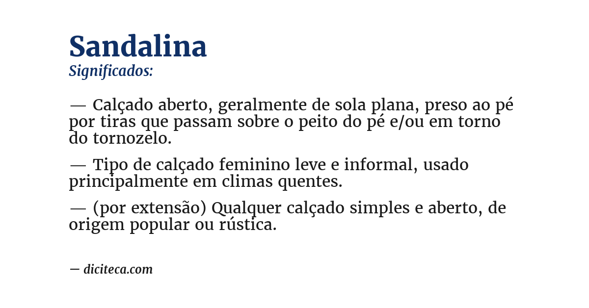 Significado de sandalina
