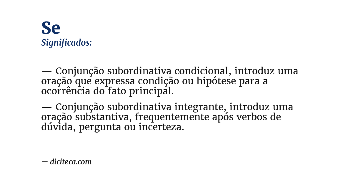 Significado de se