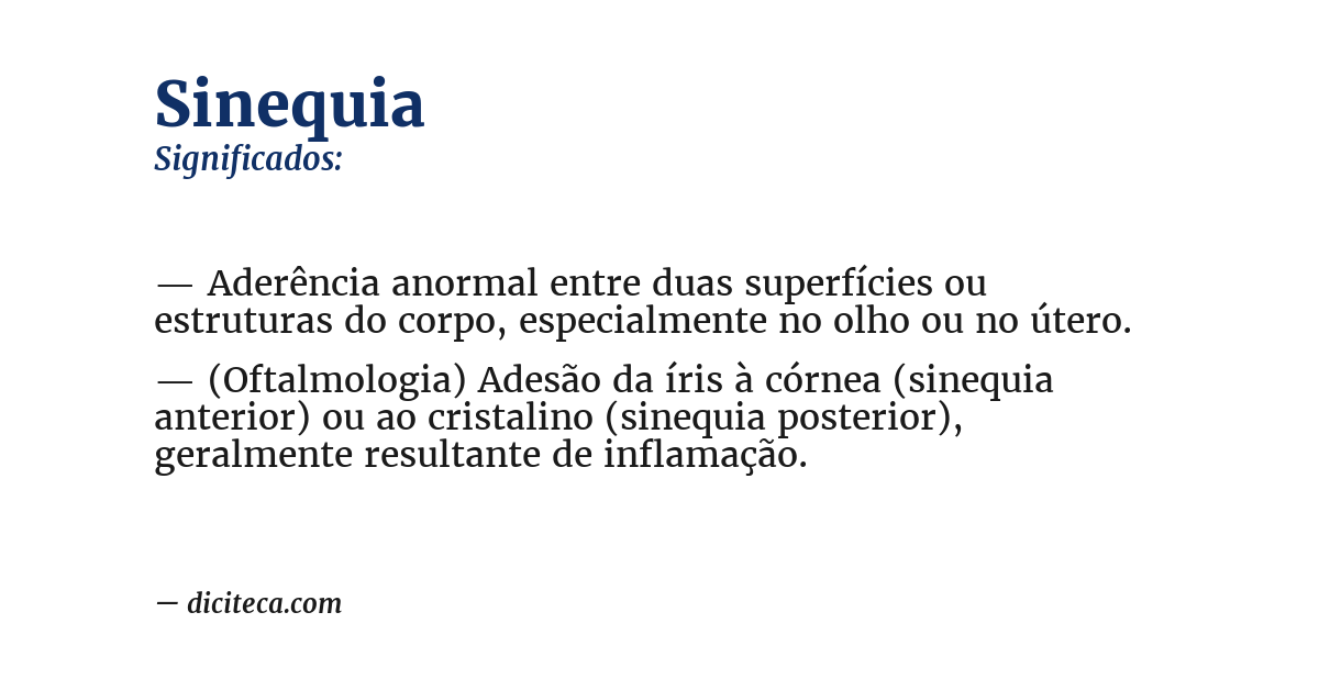 Significado de sinequia
