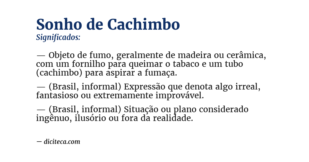 Significado de sonho de cachimbo