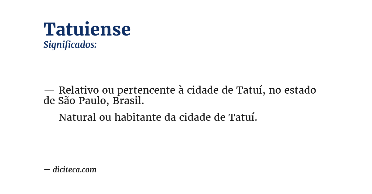 Significado de tatuiense