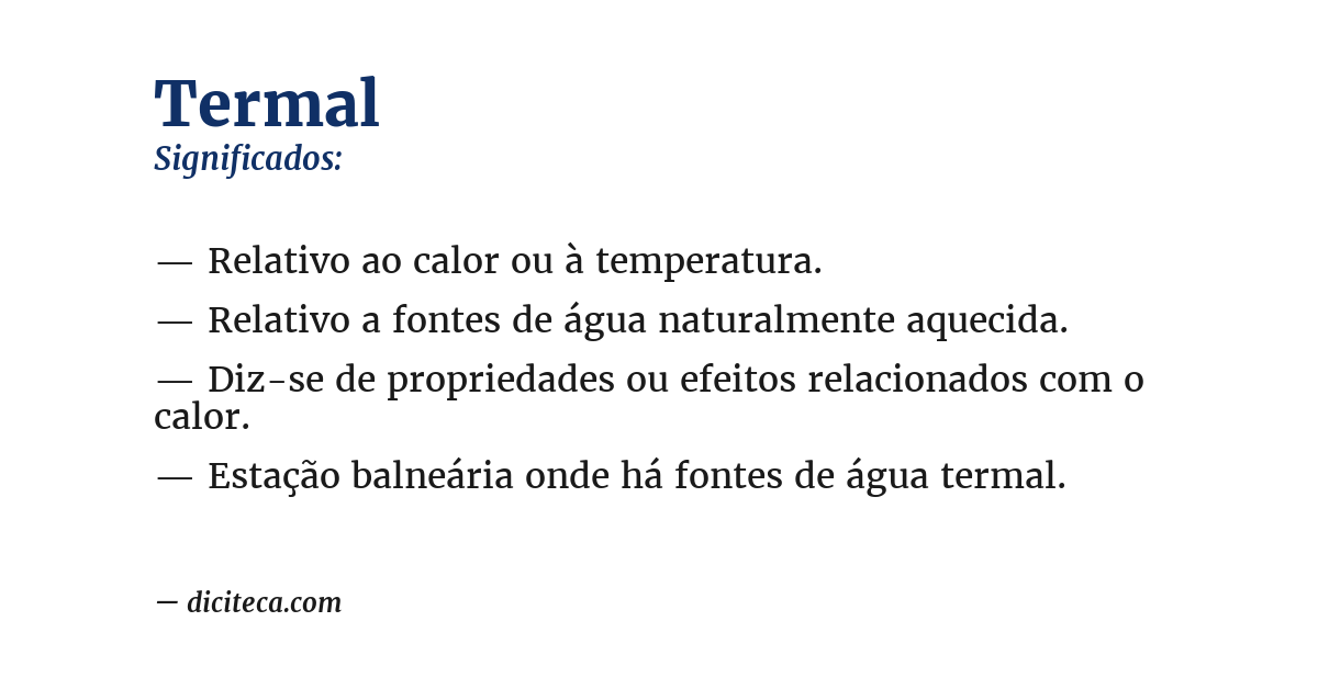 Significado de termal