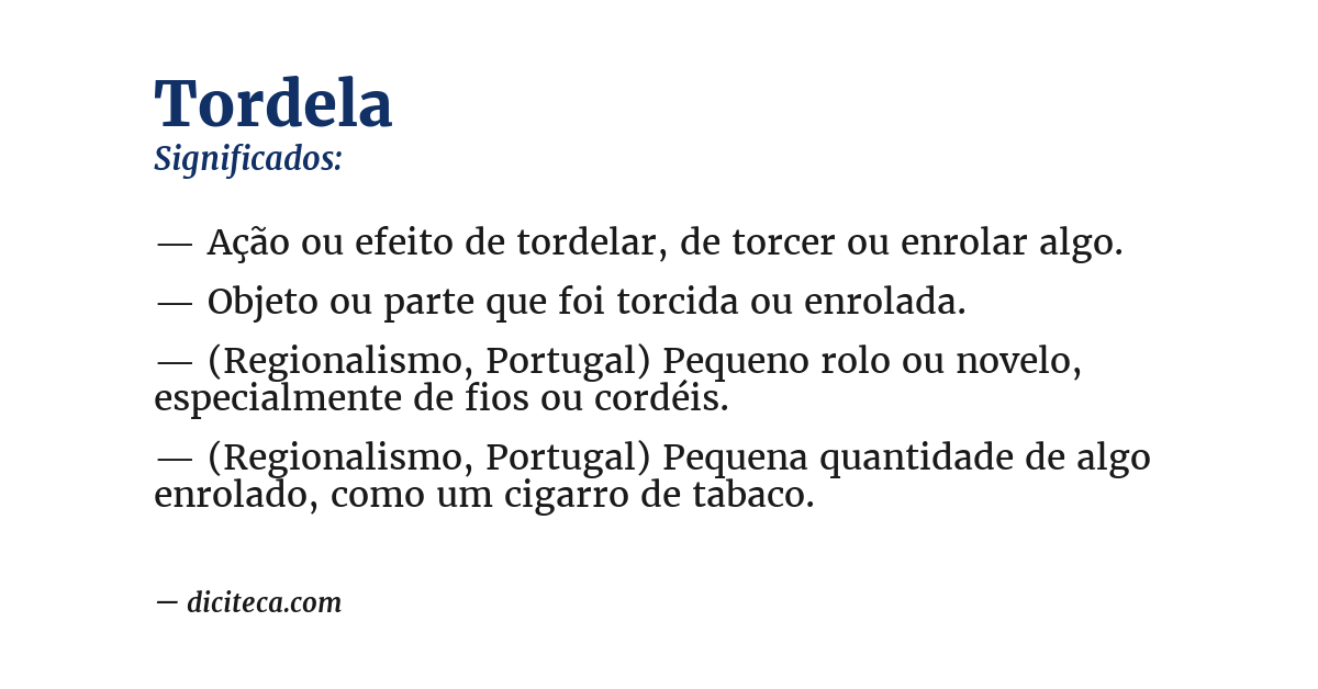 Significado de tordela