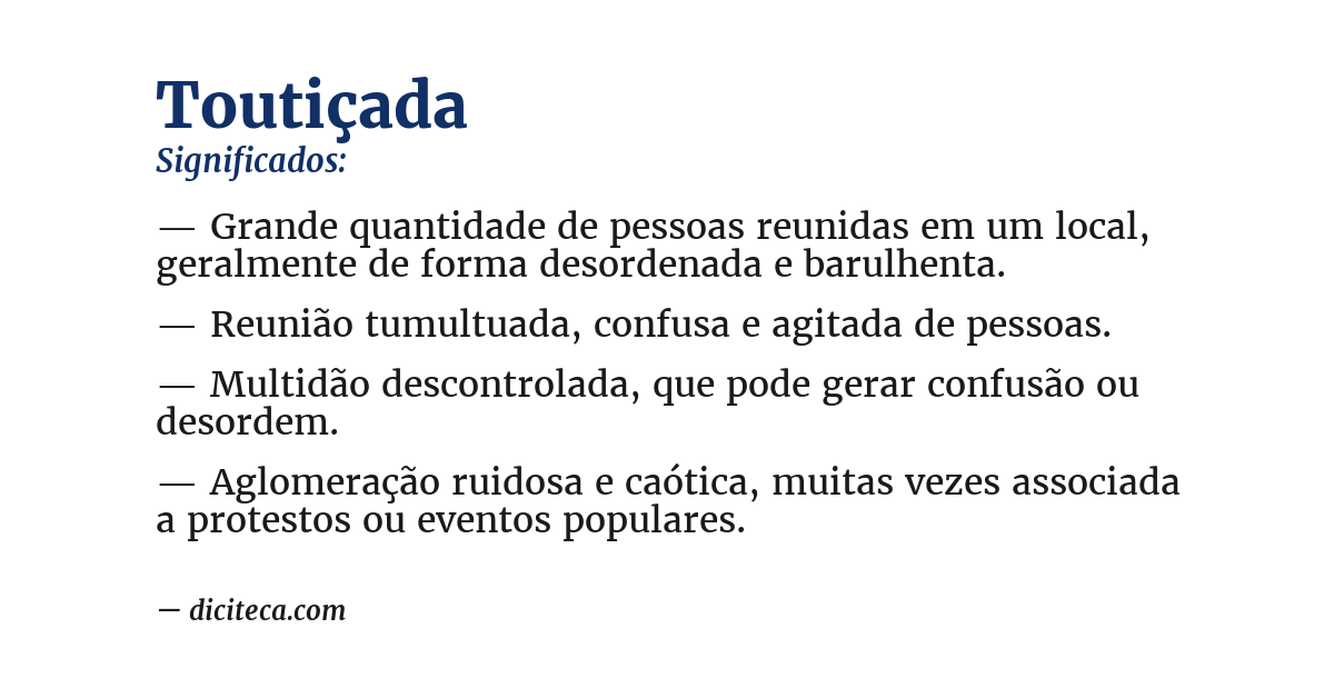 Significado de toutiçada