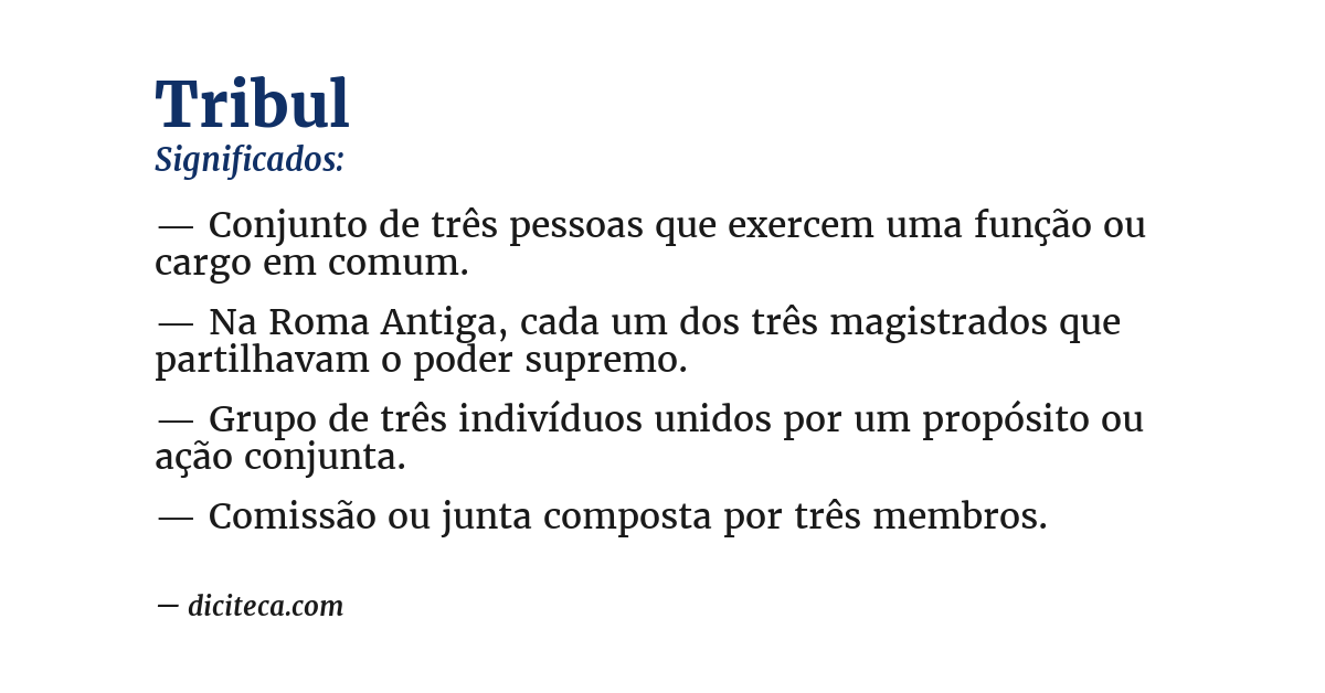 Significado de tribul