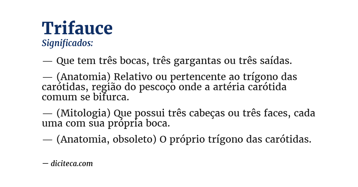 Significado de trifauce