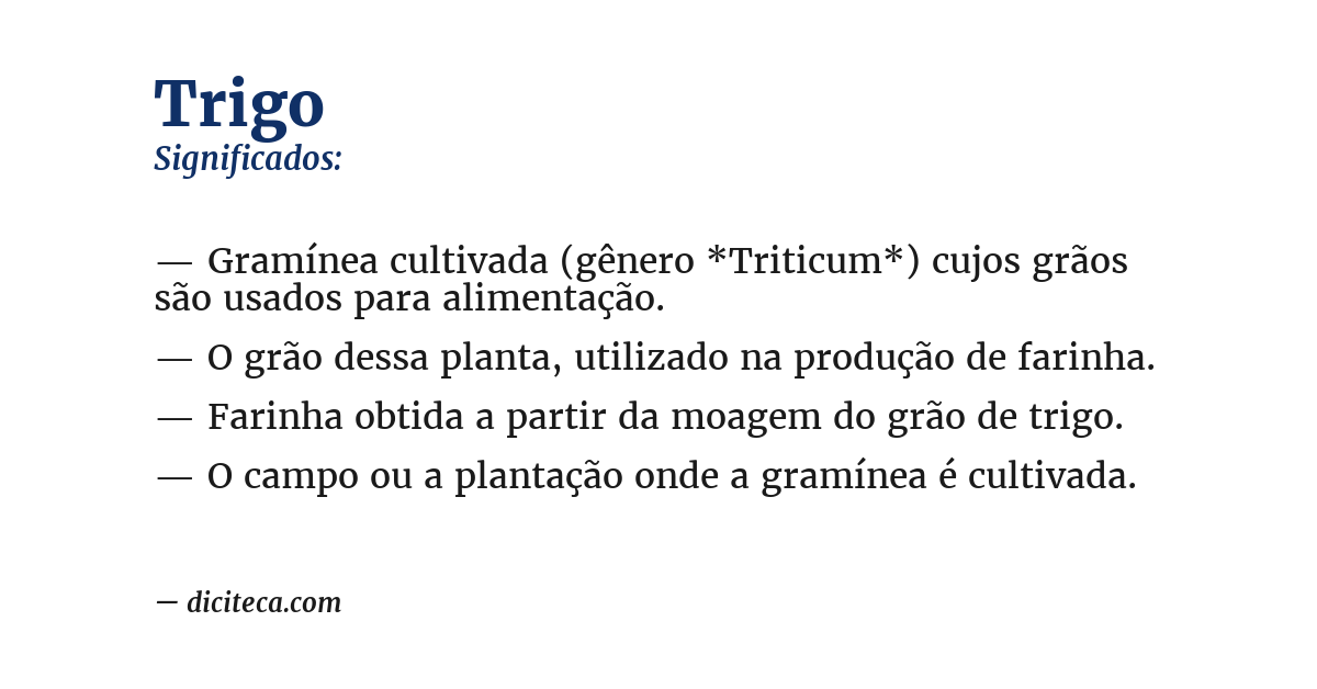 Significado de trigo