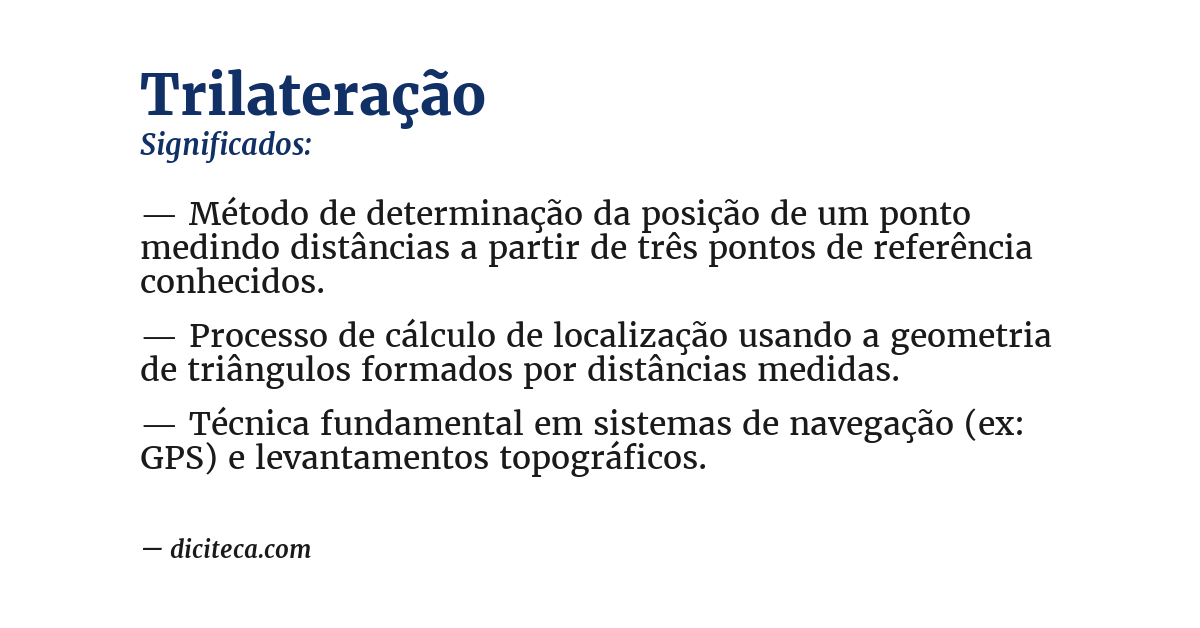 Significado de trilateração