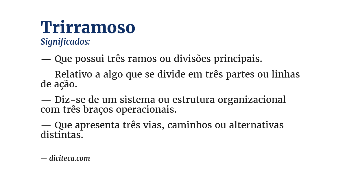 Significado de trirramoso