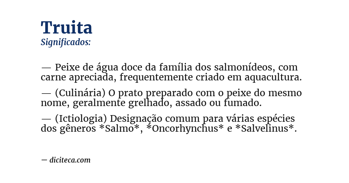 Significado de truita