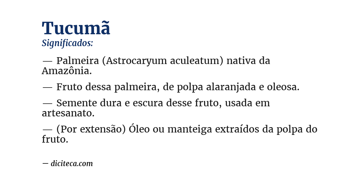Significado de tucumã