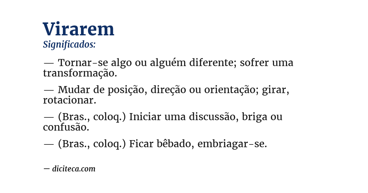 Significado de virarem