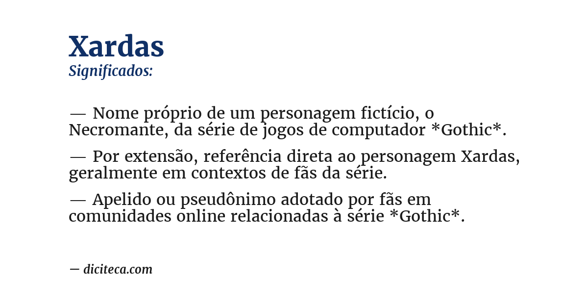 Significado de xardas