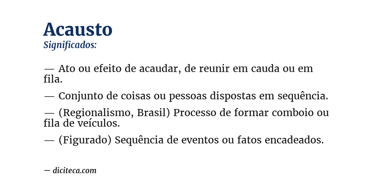 Significado de acausto