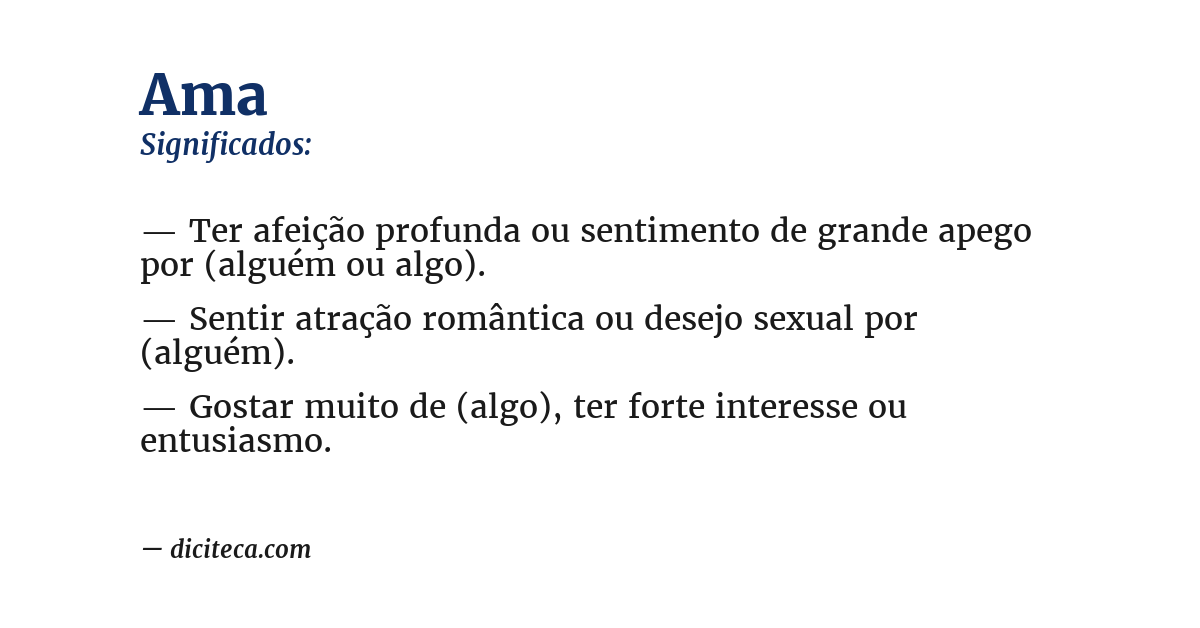 Significado de ama