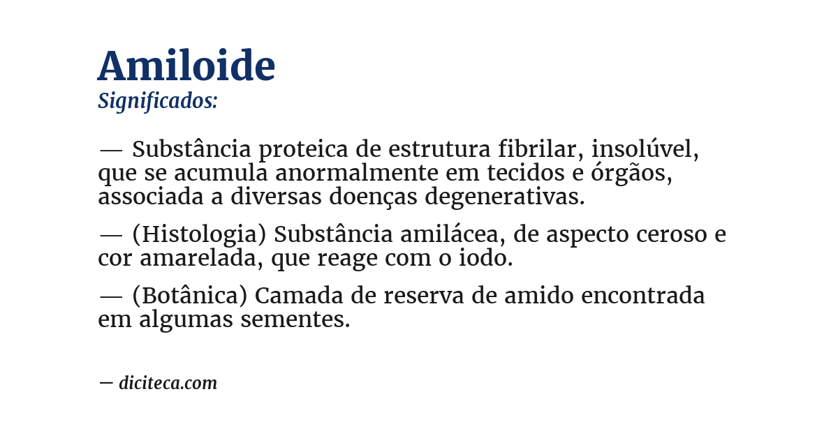 Significado de amiloide