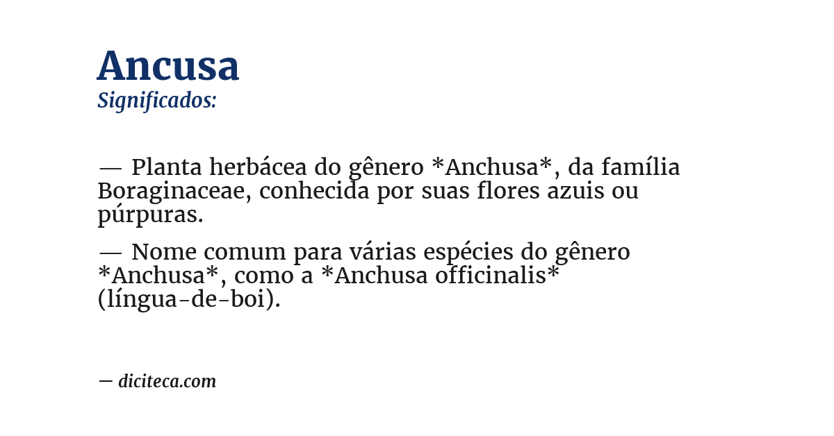 Significado de ancusa
