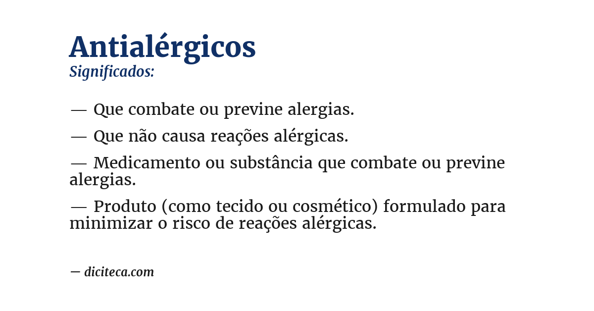 Significado de antialérgicos