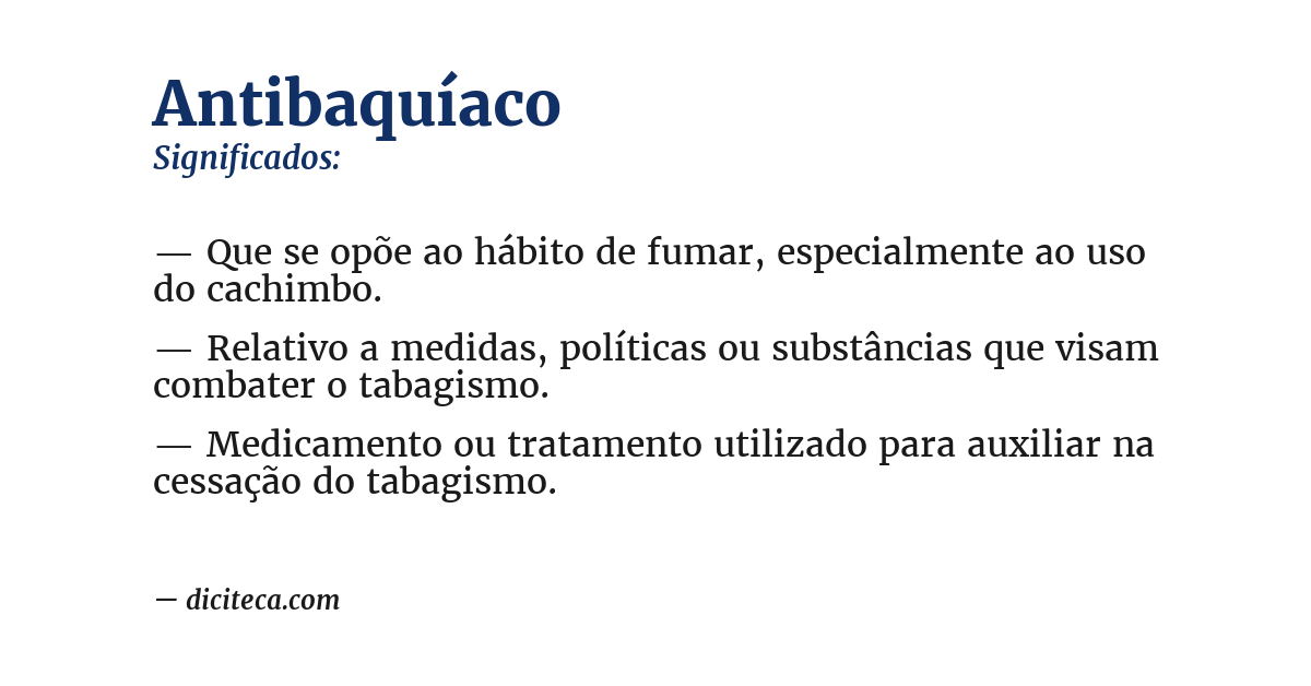 Significado de antibaquíaco
