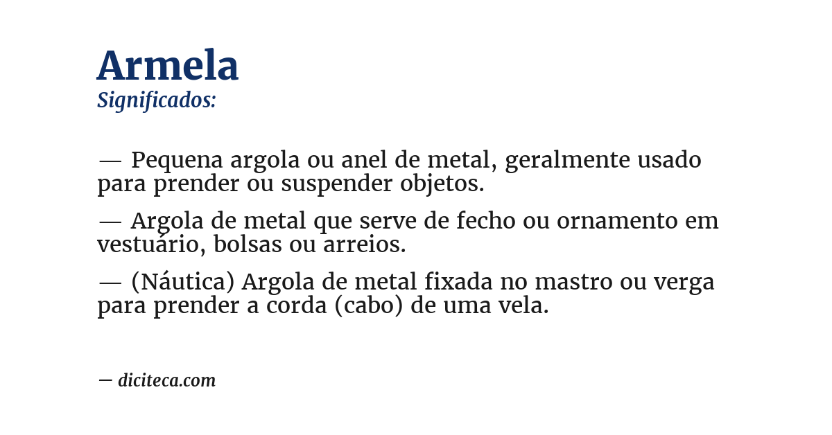 Significado de armela