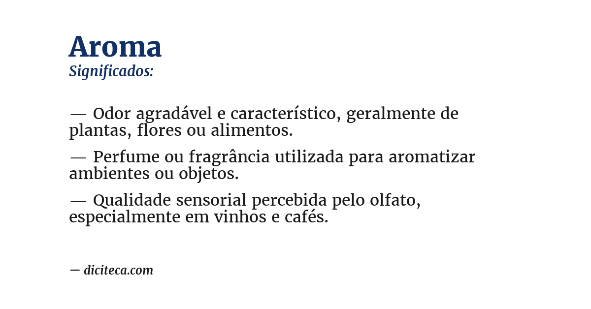 Significado de aroma