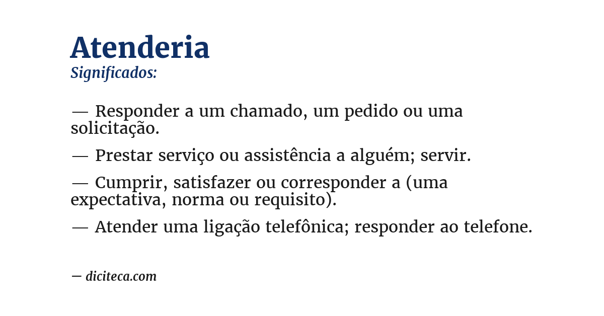 Significado de atenderia
