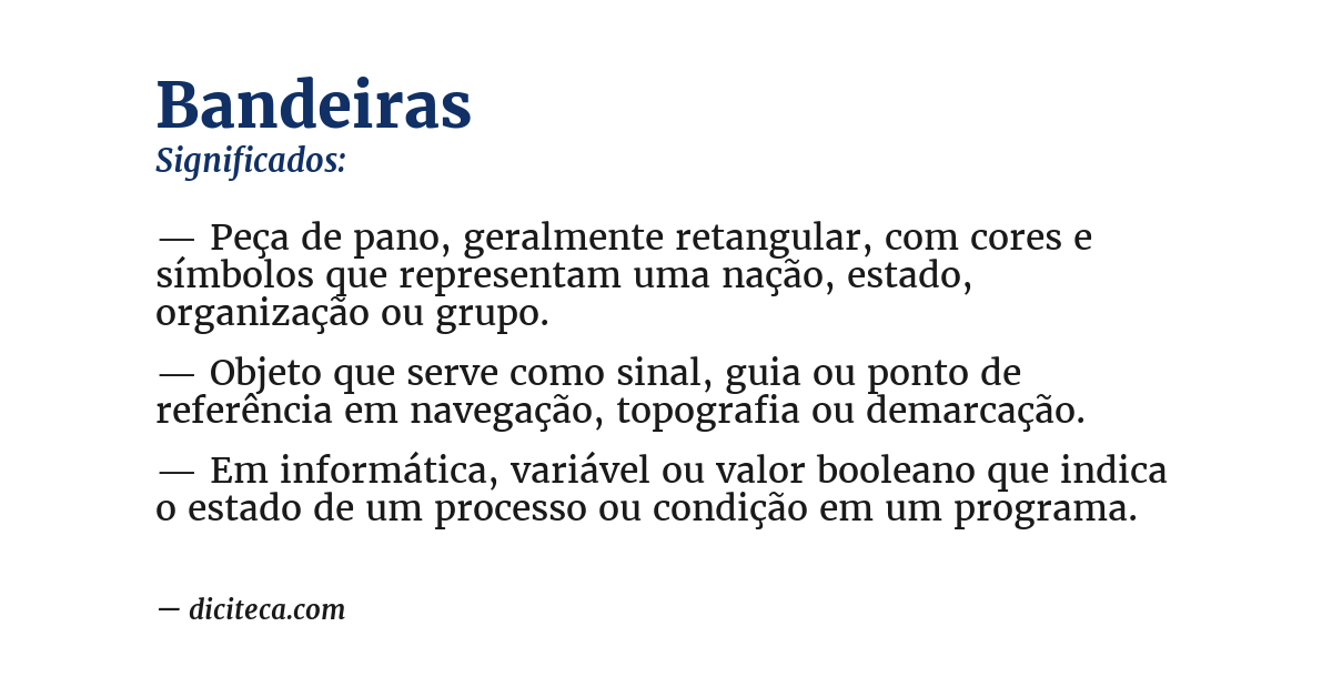 Significado de bandeiras
