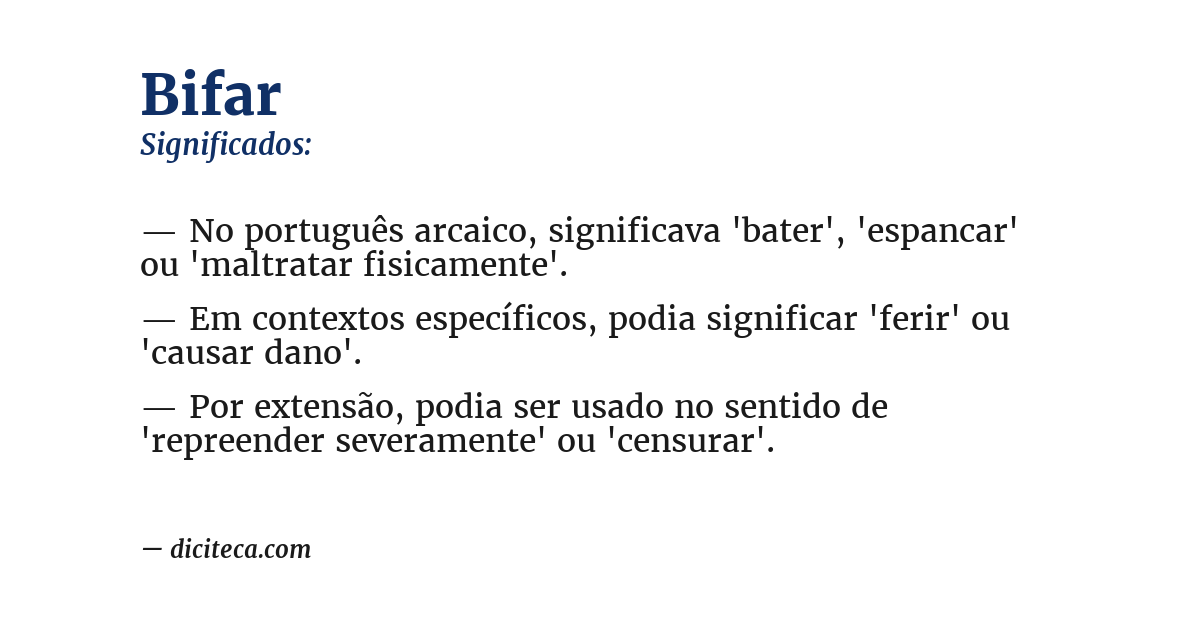 Significado de bifar