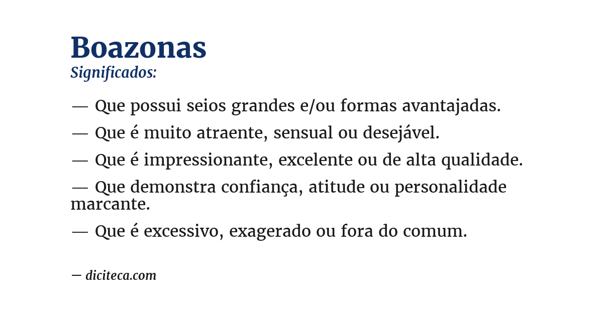 Significado de boazonas