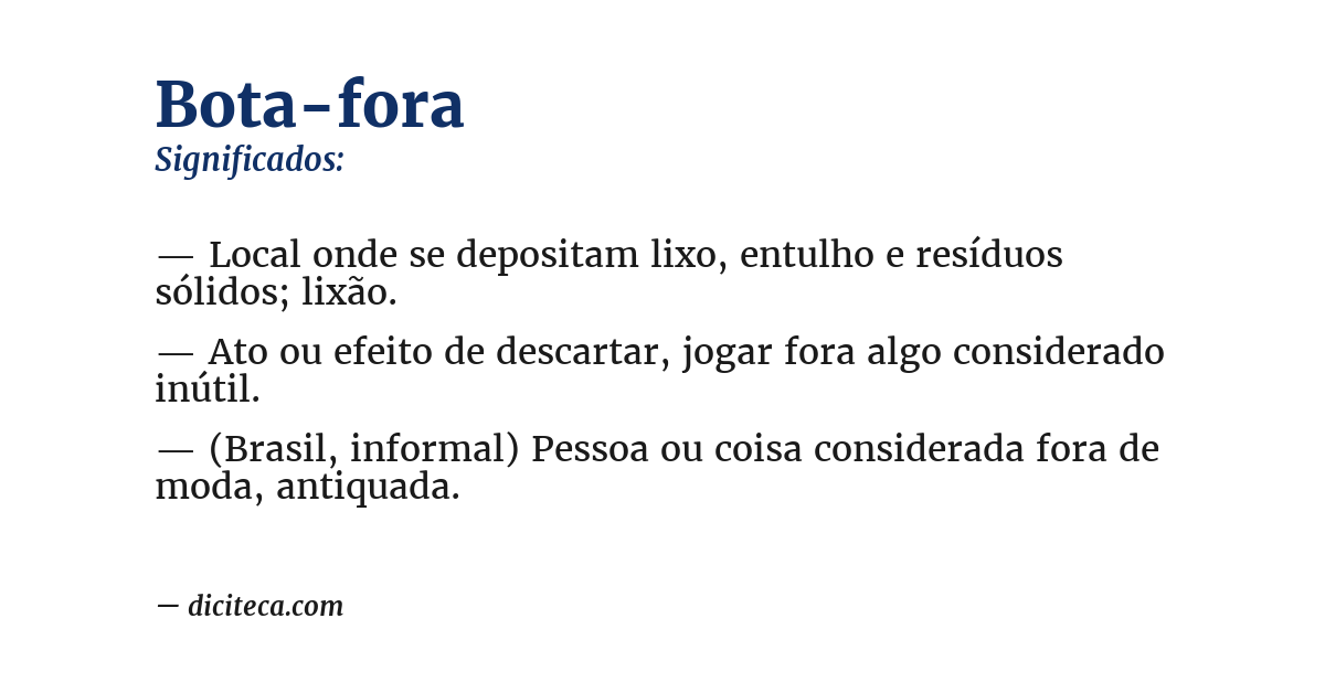 Significado de bota-fora