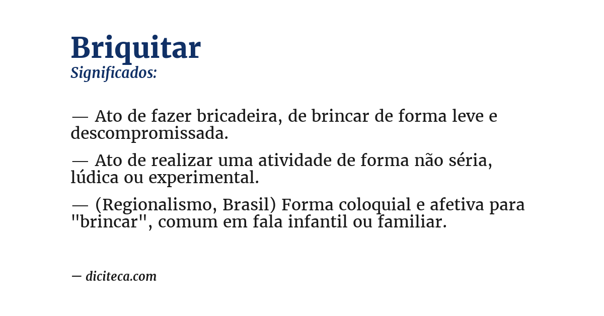 Significado de briquitar