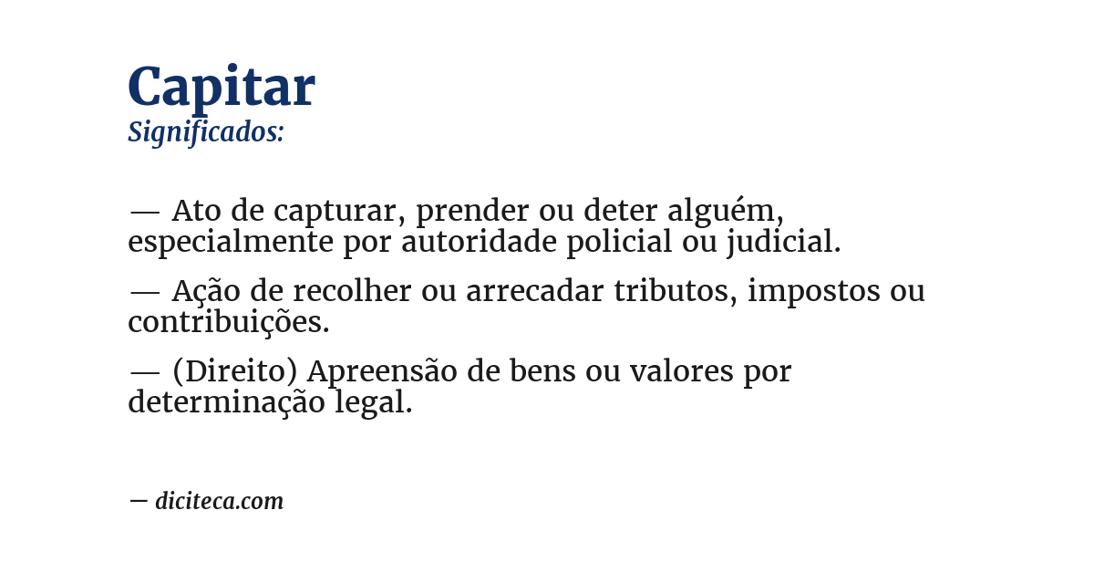 Significado de capitar