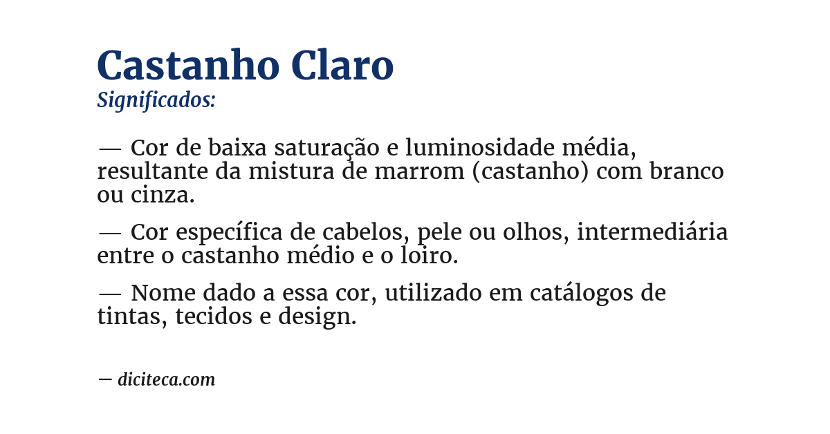 Significado de castanho claro