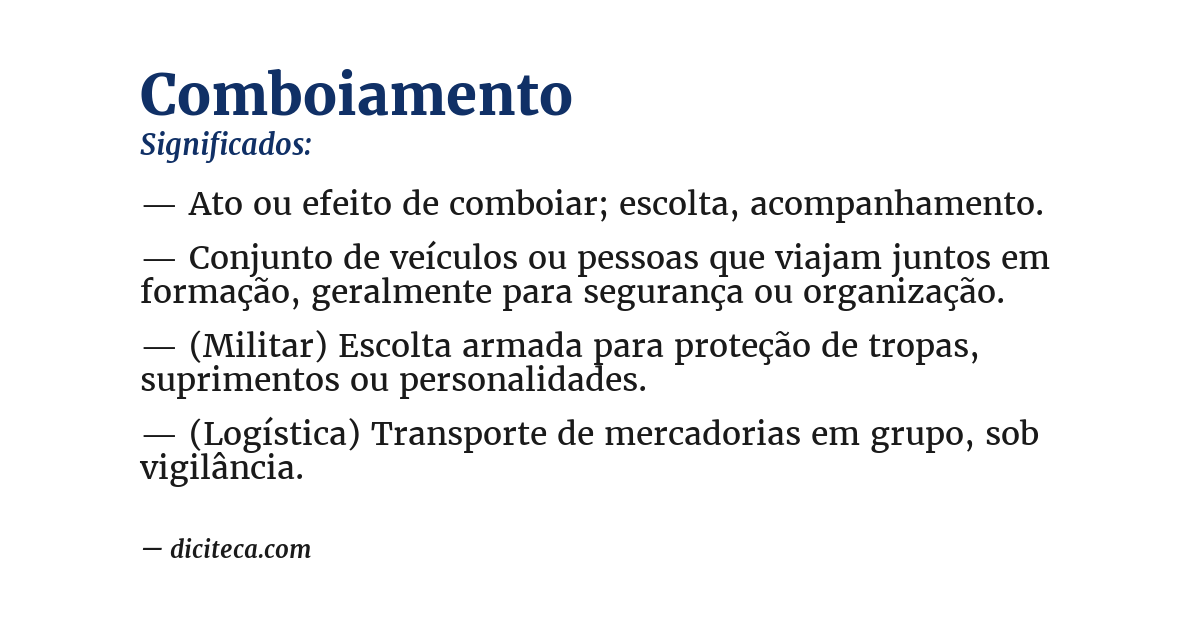 Significado de comboiamento