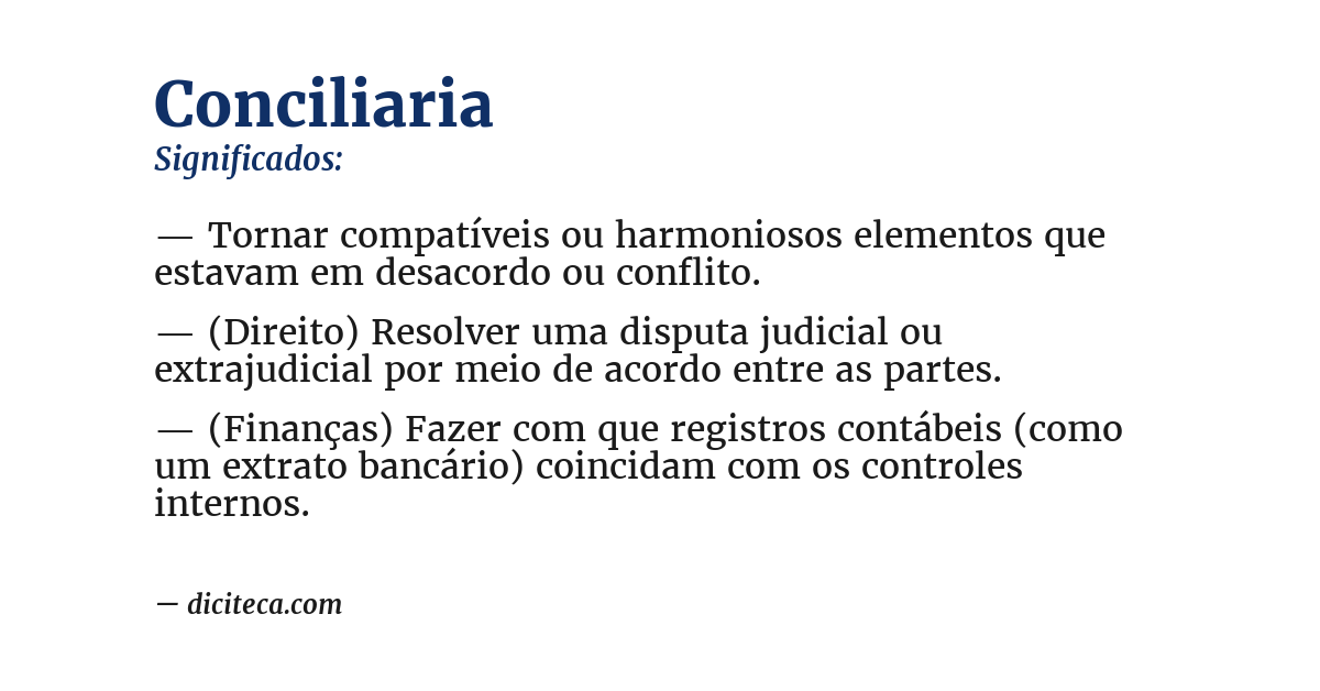 Significado de conciliaria