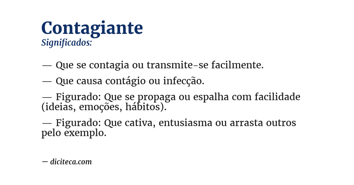 Significado de contagiante