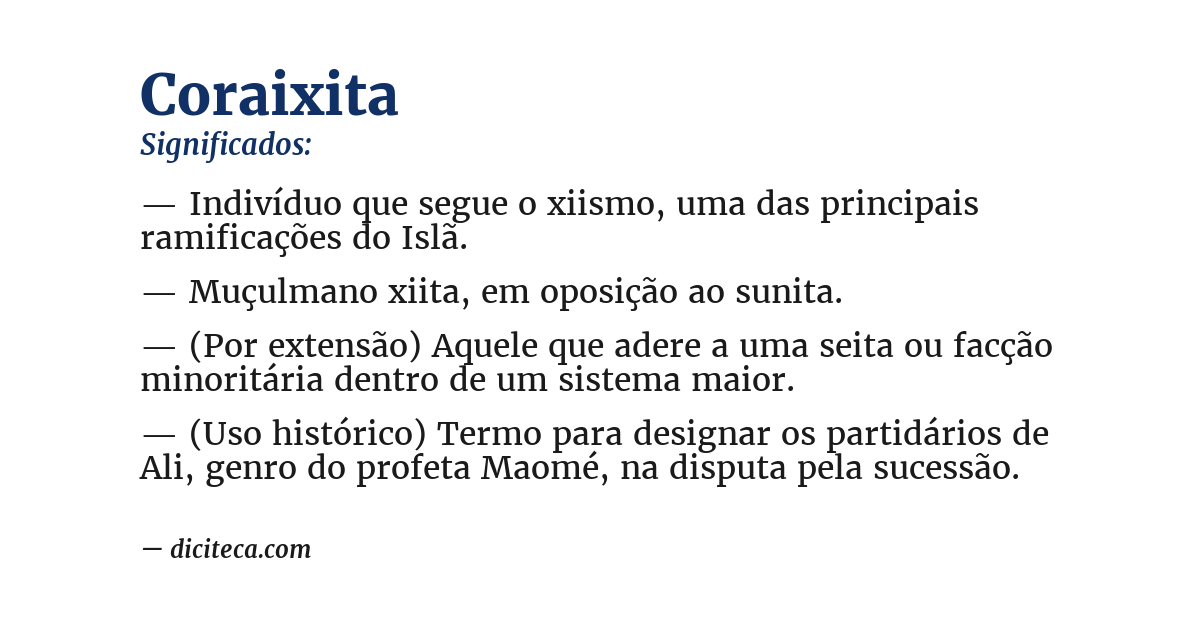 Significado de coraixita