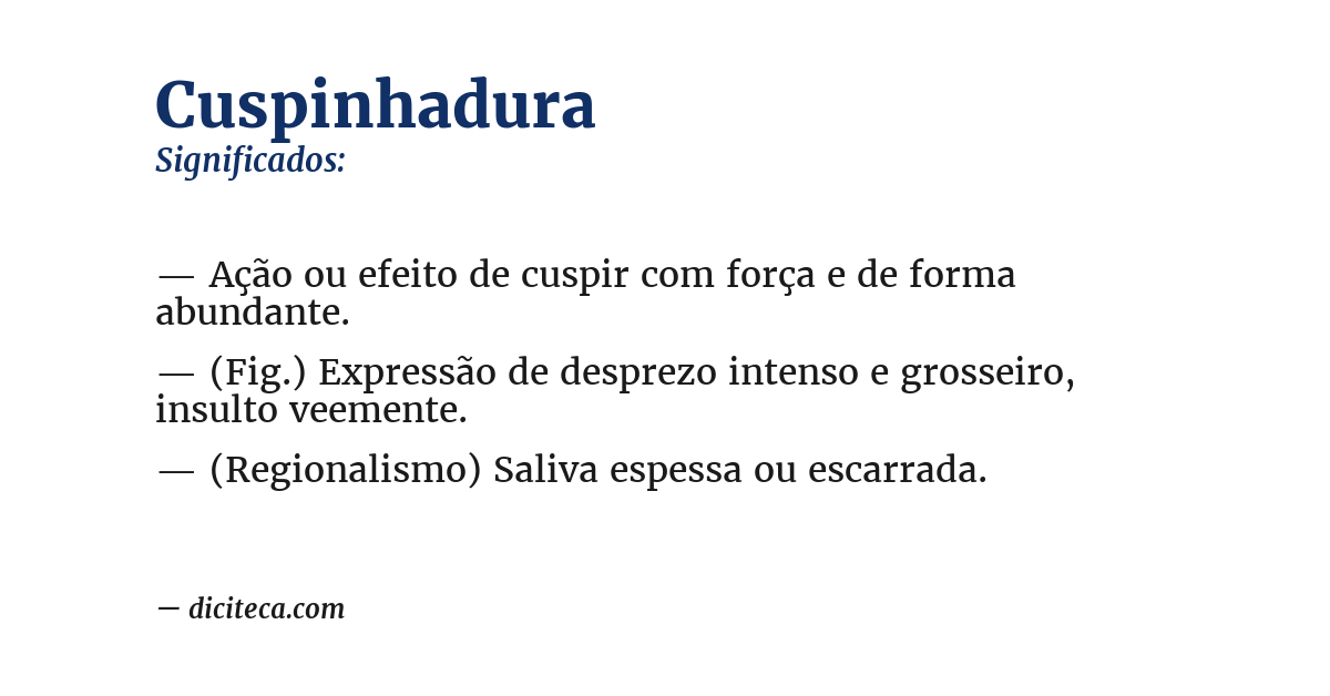 Significado de cuspinhadura