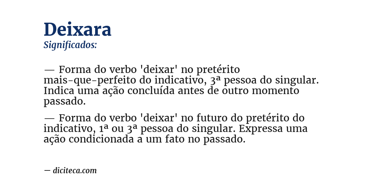 Significado de deixara