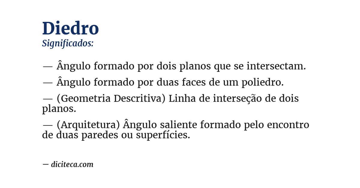 Significado de diedro