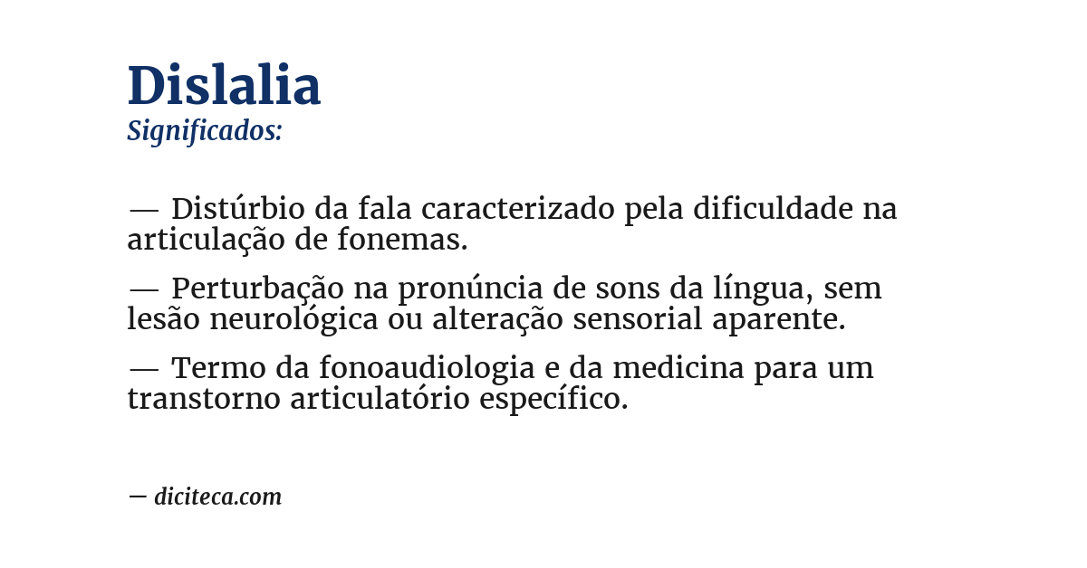 Significado de dislalia