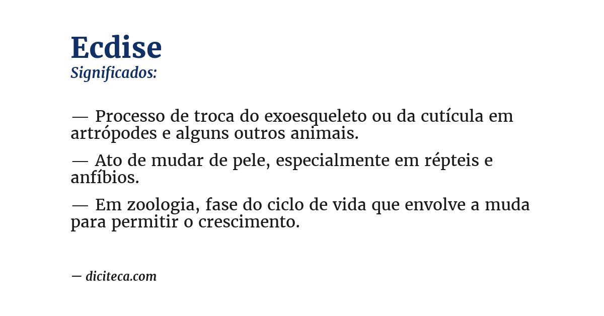 Significado de ecdise